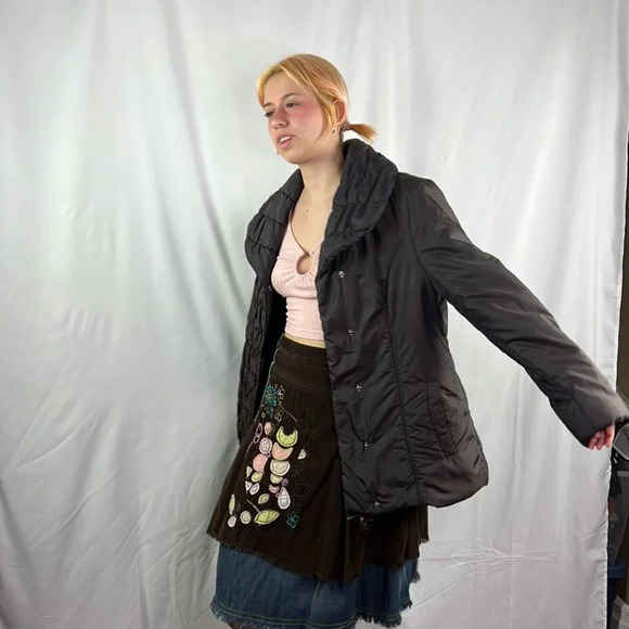 Women's Precis Brown Puffer Winter Coat  size 10 - Picture 4 of 13